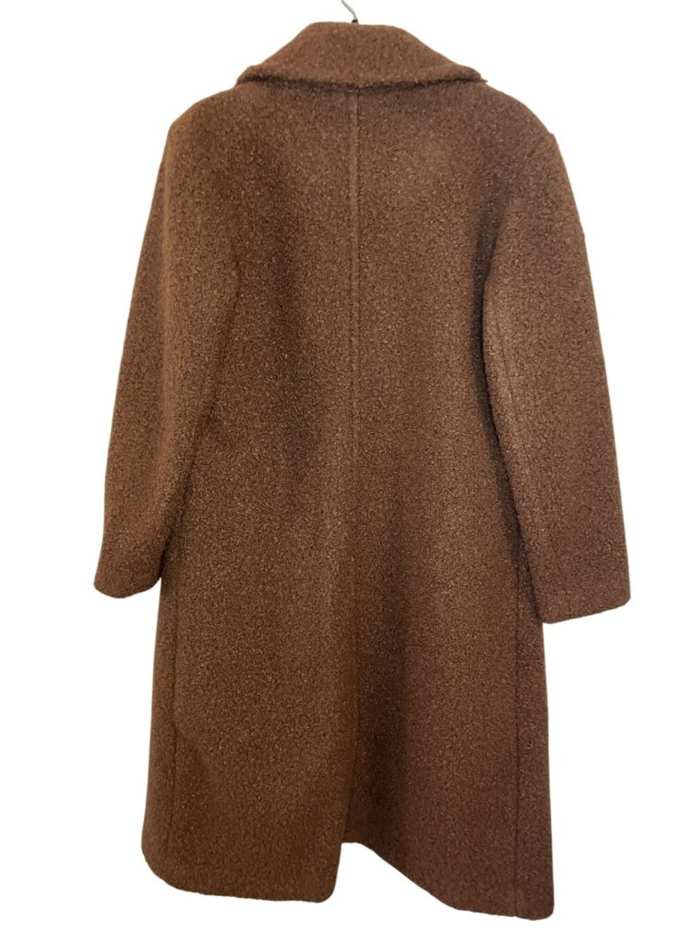 BCBGMAXAZRIA Coffee Brown Wool Double-Breasted Coat Women's Sz M $398 NWT - Picture 4 of 8